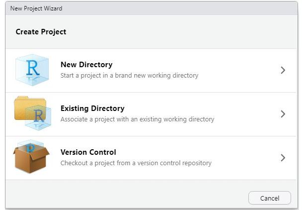 To use the templates, click on 'Create project' and then on 'arc2r: all things R Spatial' 